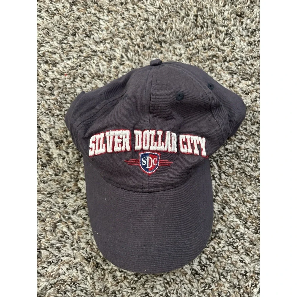 Silver Dollar City Souvenir Hat Baseball Cap Strapback‎ Oki Wear Gray